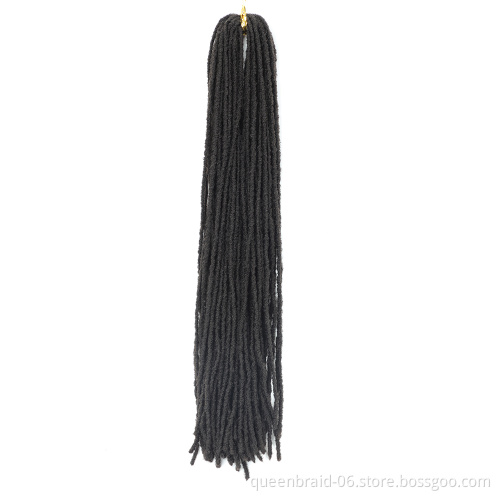 18 Inch Goddess Faux Locs Straight Gypsy Locs Crochet Hair Ombre Crochet Braids Dreadlocks Pre-Looped Synthetic Hair Extensions